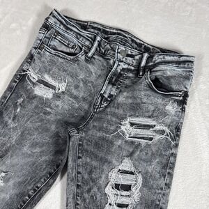 American Eagle Next Level Flex Distressed Denim Mens Skinny 30X32 Stonewash